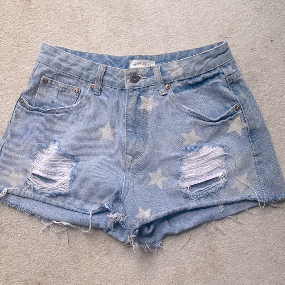 Denim shorts with stars size 25